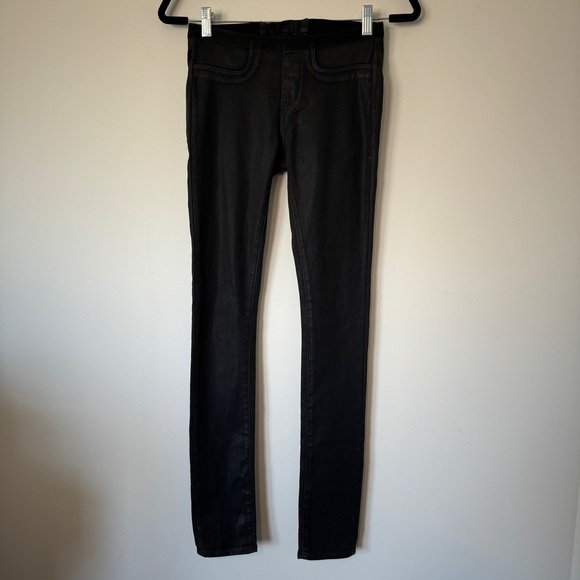 Helmut Lang Coated Grey Black Skinny Jeans 25 - Picture 2 of 8